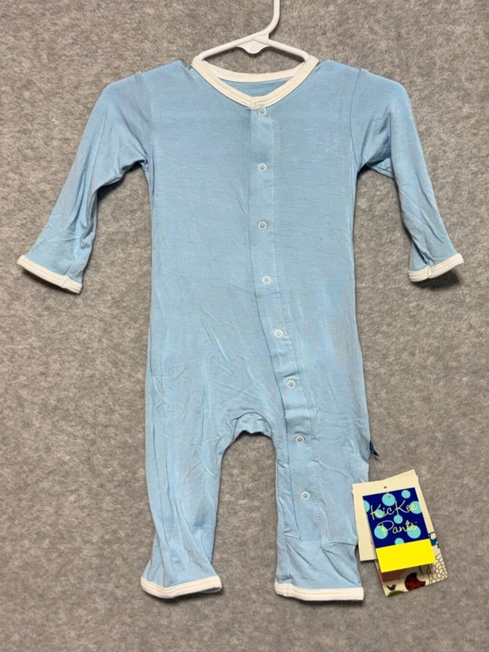 Kickee Pants Baby Blue Layette Footie 0-3M Viscose Bamboo I Love Grandpa
